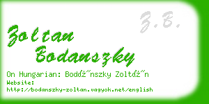 zoltan bodanszky business card